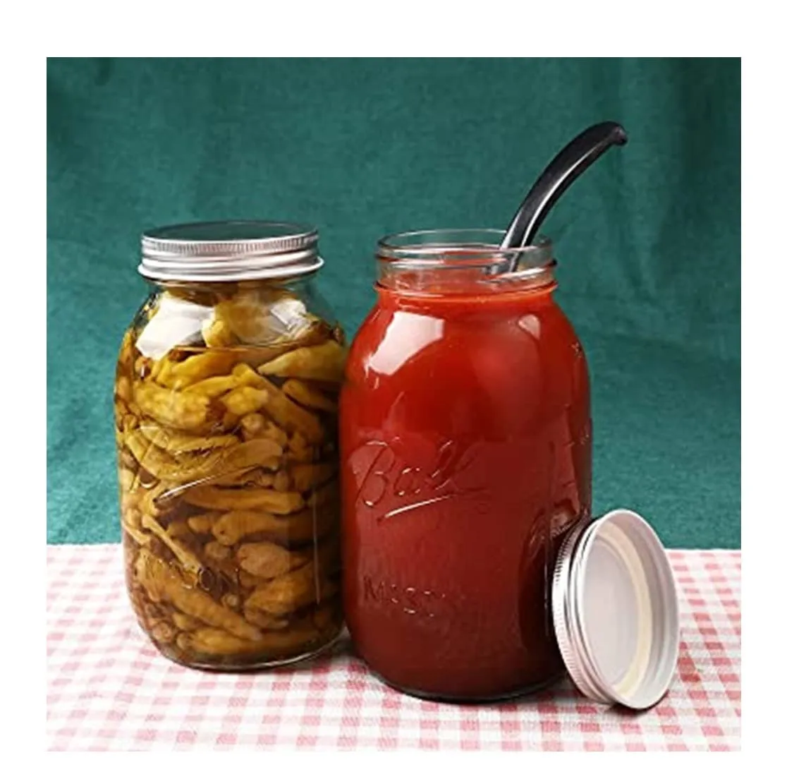12 oz Regular-Mouth Glass Mason Canning Jars - 12 Pack