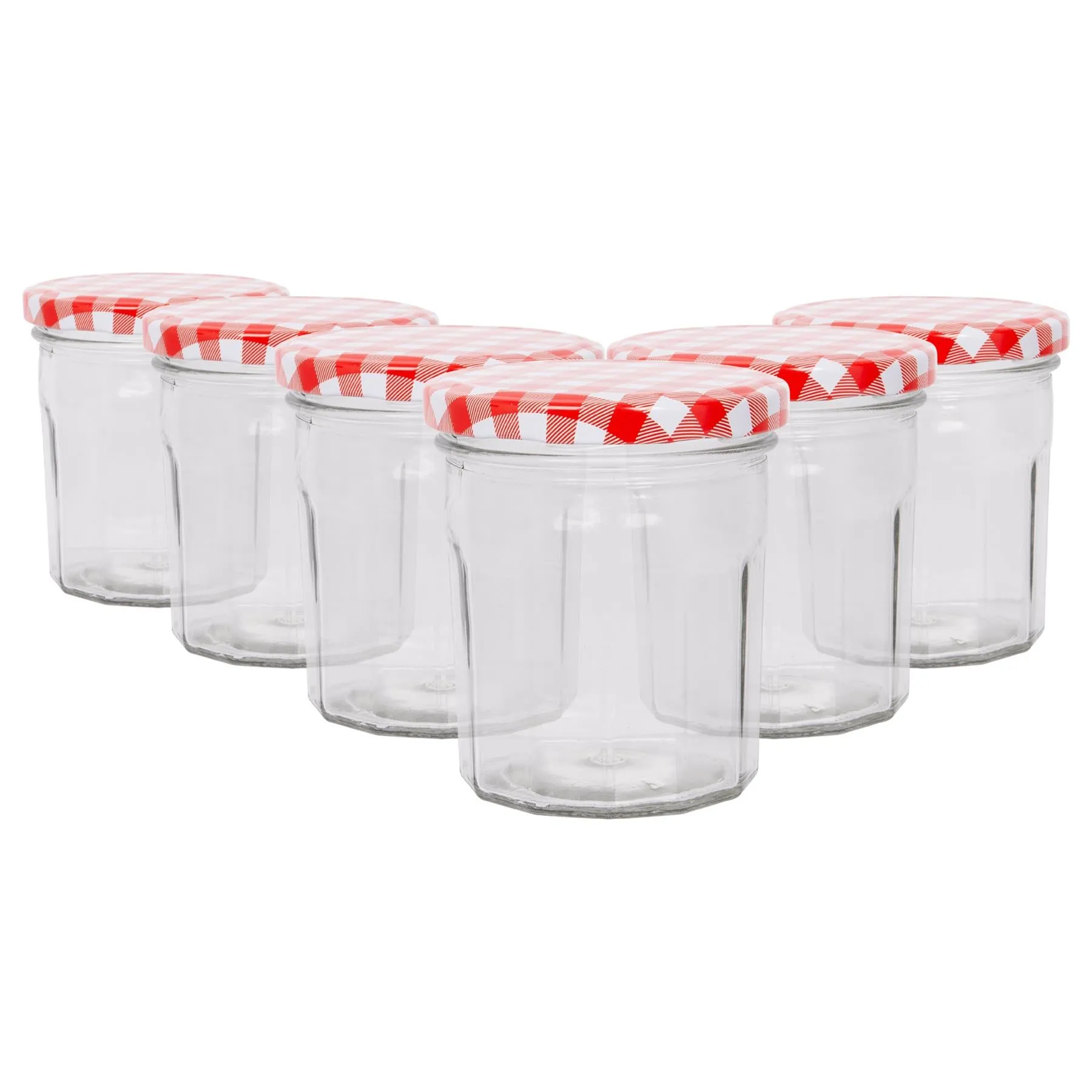 250ml Glass Jam Jars with Lids - Pack of 6 - By Argon Tableware