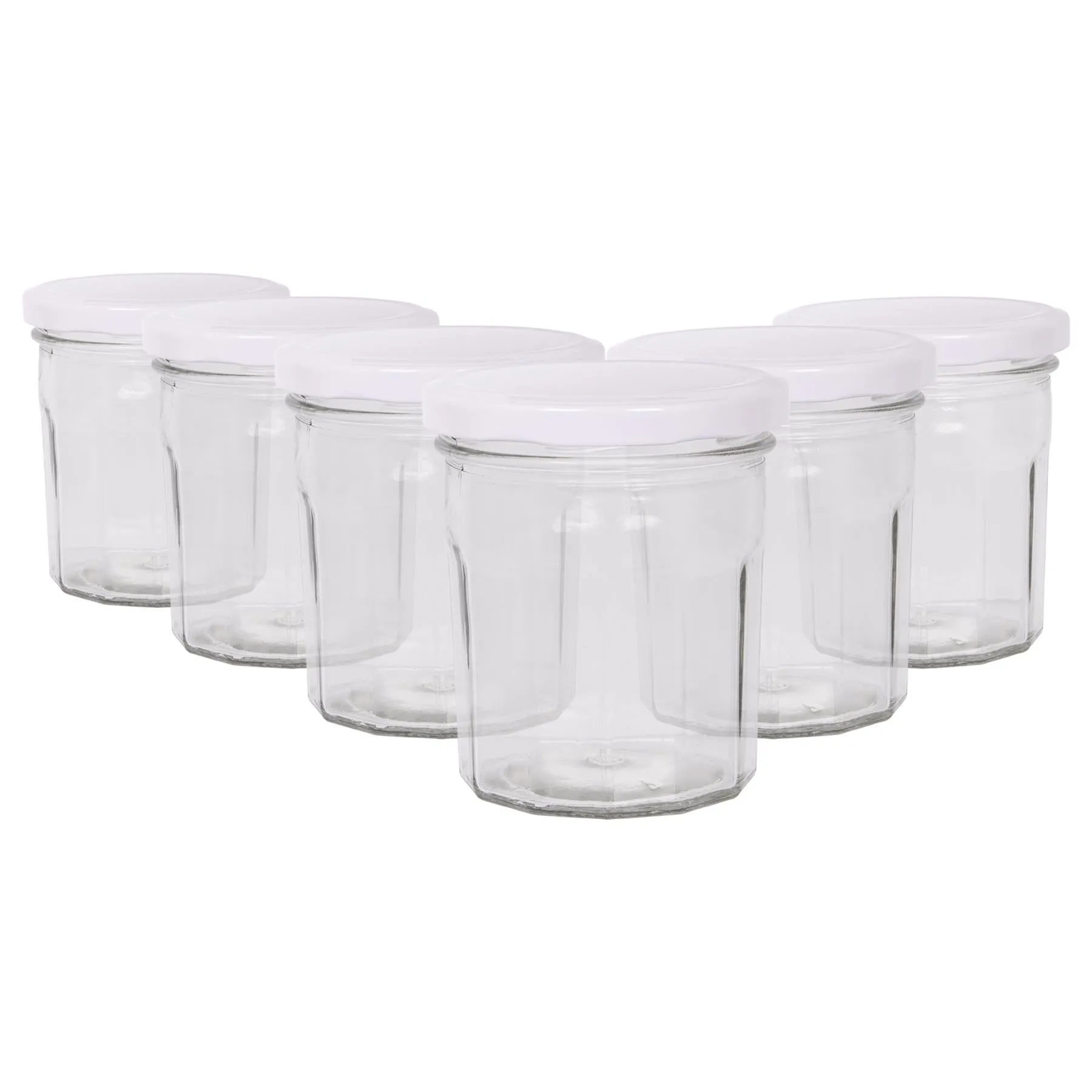 250ml Glass Jam Jars with Lids - Pack of 6 - By Argon Tableware