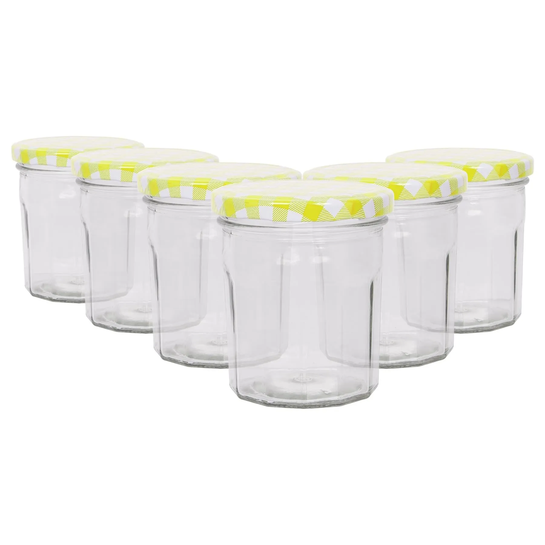 250ml Glass Jam Jars with Lids - Pack of 6 - By Argon Tableware