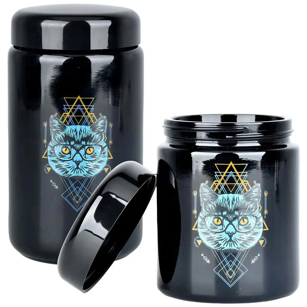 420 Sacred Cat Jar with UV Screw Top