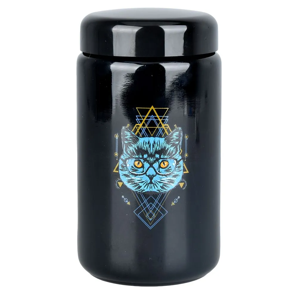 420 Sacred Cat Jar with UV Screw Top