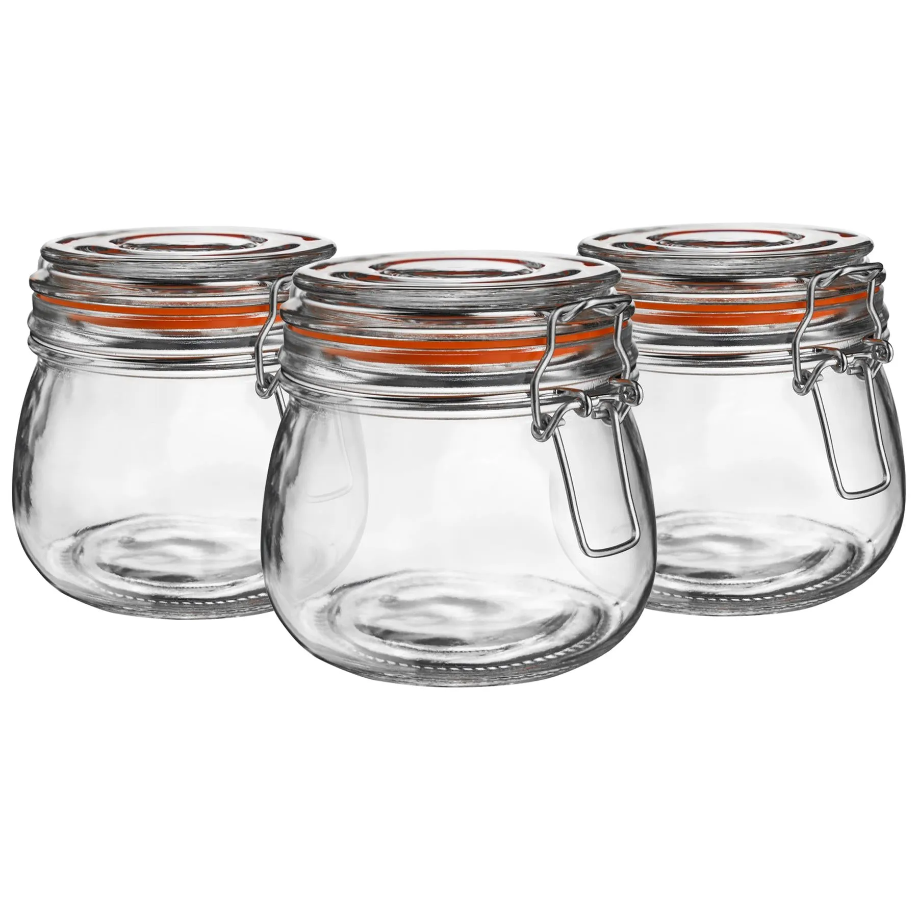 500ml Classic Glass Storage Jars - Pack of 3 - By Argon Tableware