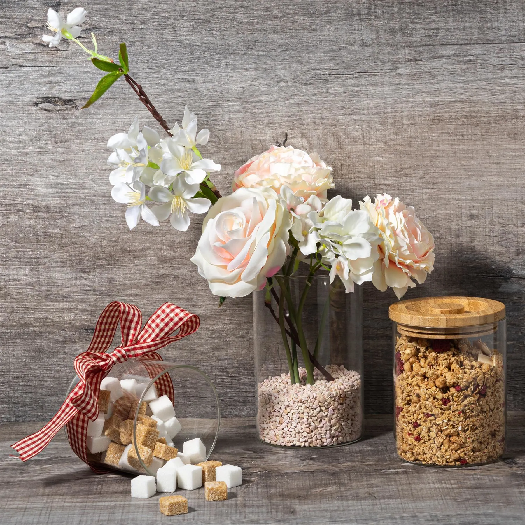 550ml Carved Wood Lid Storage Jar - By Argon Tableware