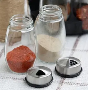 7pcs/set Condiment Set Pepper and Salt Cruet glass Kitchen Spice Rack Set,6pcs Jars   1pc Rack,cooking tools high quality.
