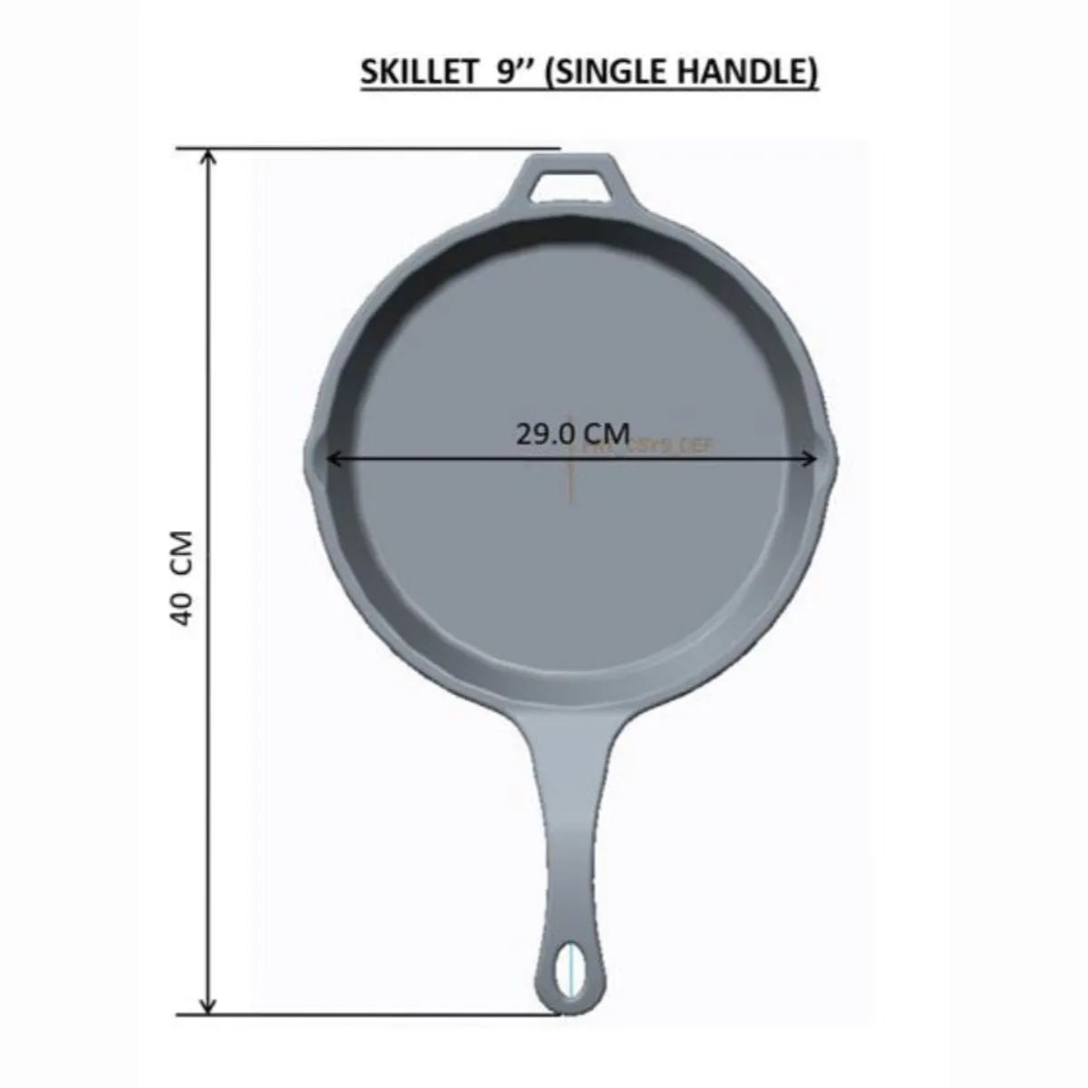 9" Single Handle Skillet | Frying & Sautéing | Pre-Seasoned Cast Iron | Healthful