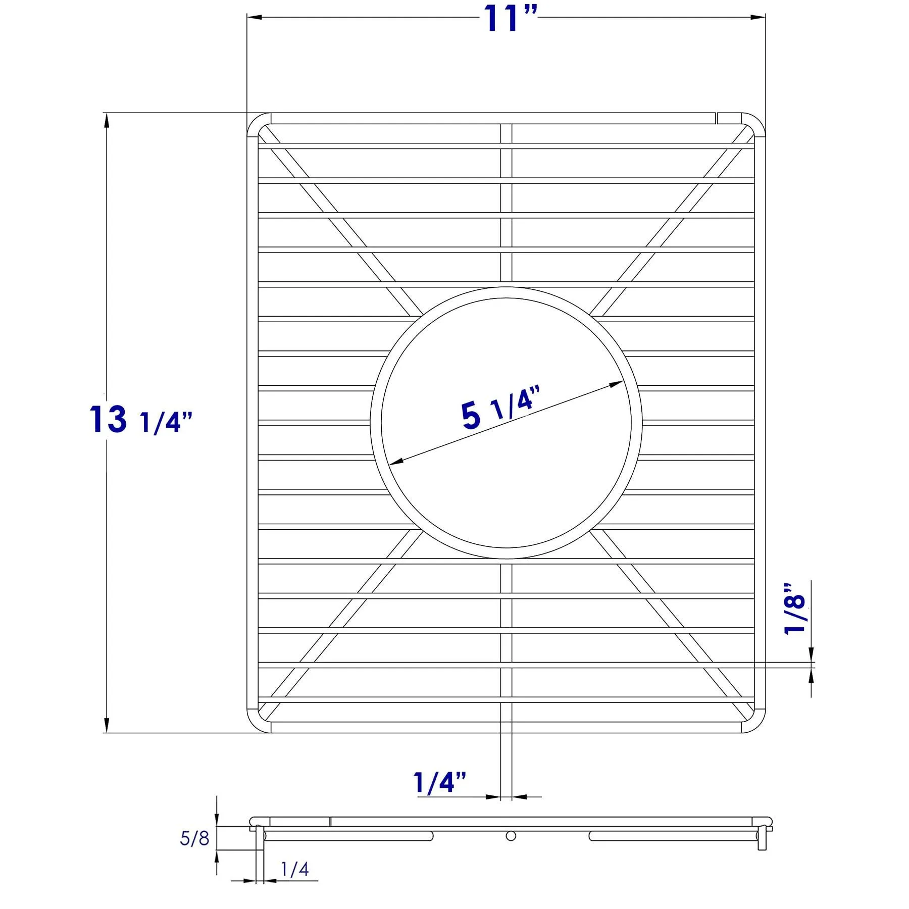 ALFI ABGR3618S Stainless Steel Kitchen Sink Grid for small side of AB3618DB. AB3618ARCH