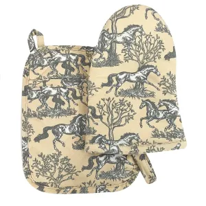 AWST Int'l Oven Mitt and Pot Holder Set