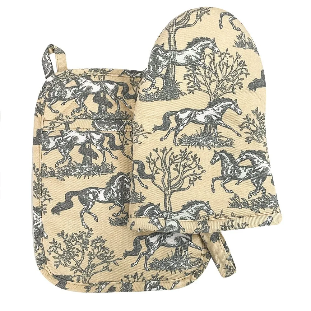 AWST Int'l Oven Mitt and Pot Holder Set