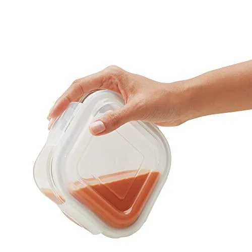 Borosil Glass Lunch Box, (Blue, 520ml)