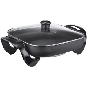 Brentwood Appliances SK-65 Nonstick Electric Skillet with Glass Lid (1,300W; 12)