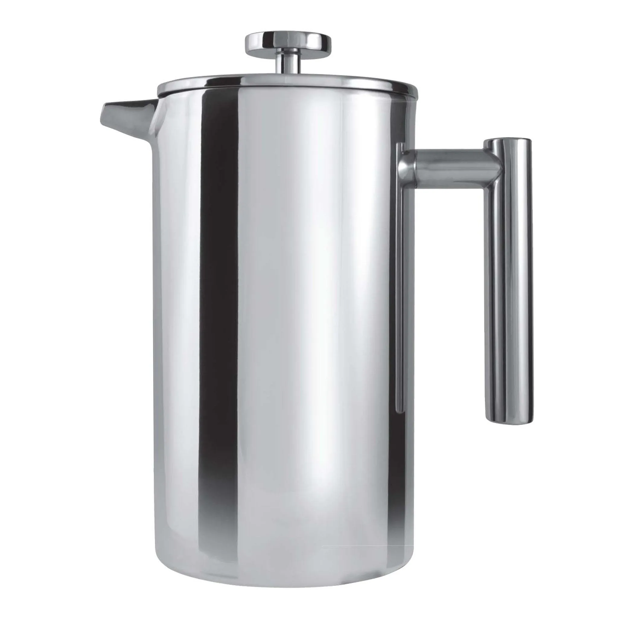 Café Olé 12 Cup Straight Sided Cafetiere, Mirror Finish