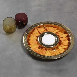 Chip And Dip Serving Platter | Steel | Serveware | Two-In-One