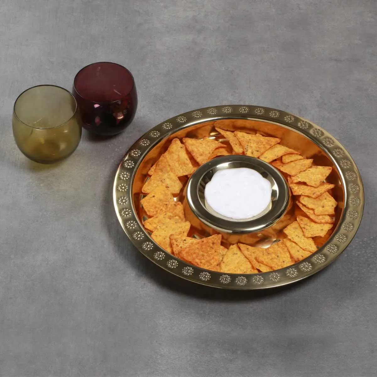 Chip And Dip Serving Platter | Steel | Serveware | Two-In-One