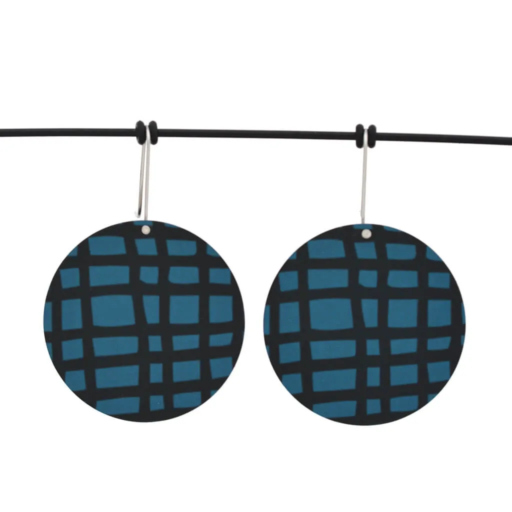 Crosshatch - Birds Nests For Hair - large circle shepherds hook earrings