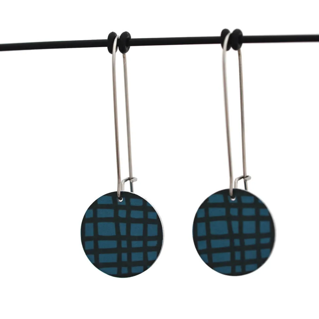 Crosshatch - Birds Nests For Hair - small circle drop hook earrings