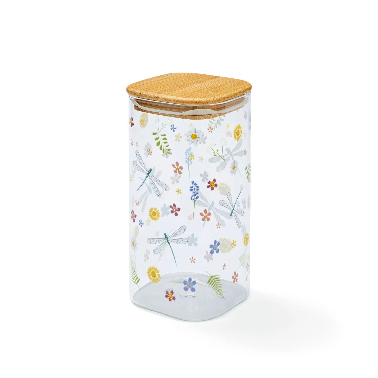 English Meadow Glass Storage Jar