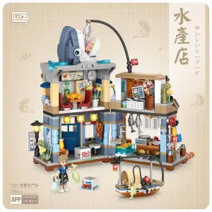 Fish Shop | LOZ 1231 Building Bricks Mini Street Set for Ages 10 