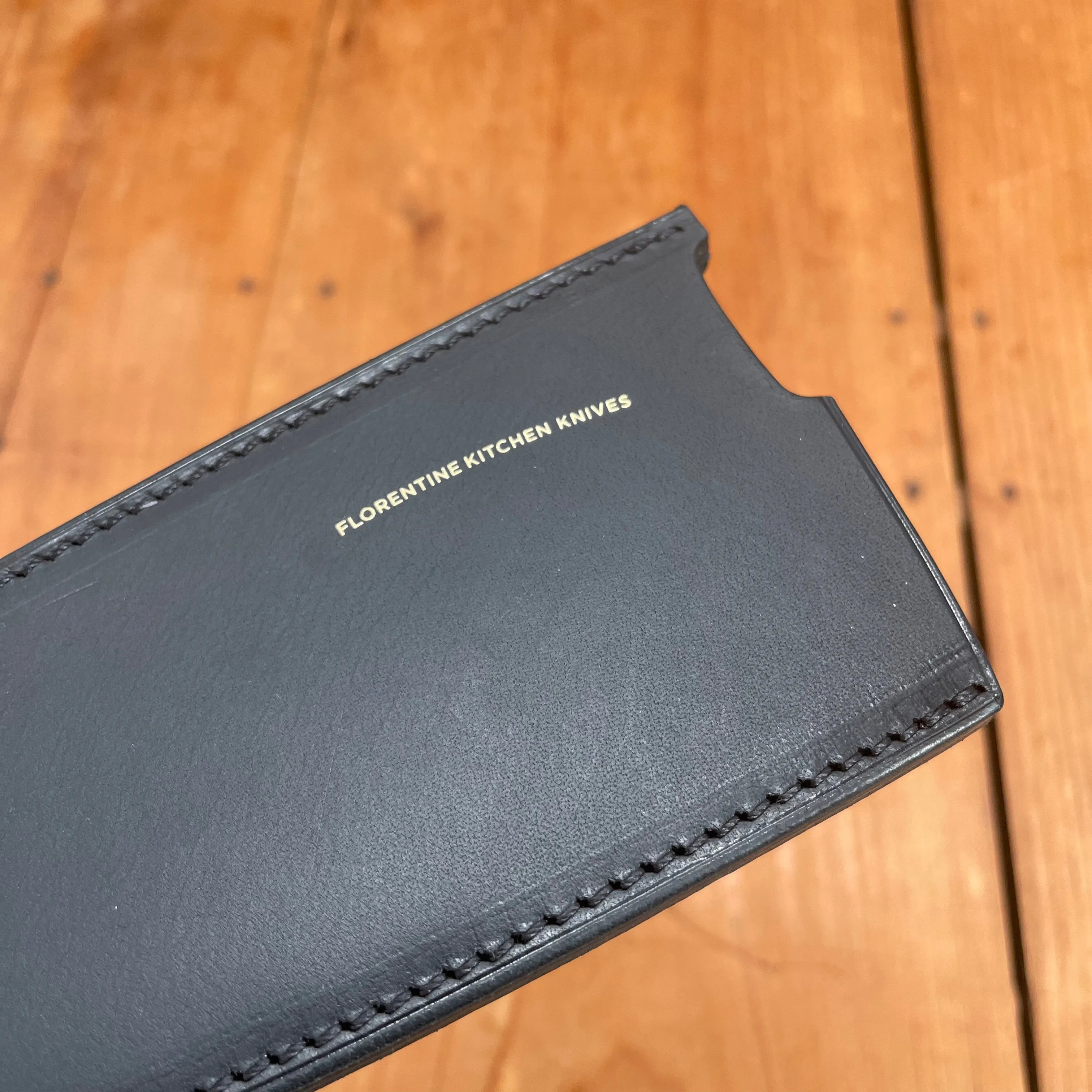 Florentine Kitchen Knives Chef Black Leather Sheath