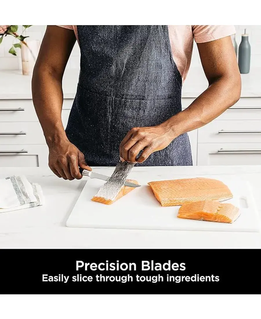 Foodi StaySharp Knife Block with Integrated Sharpener 6-Piece Set | Black
