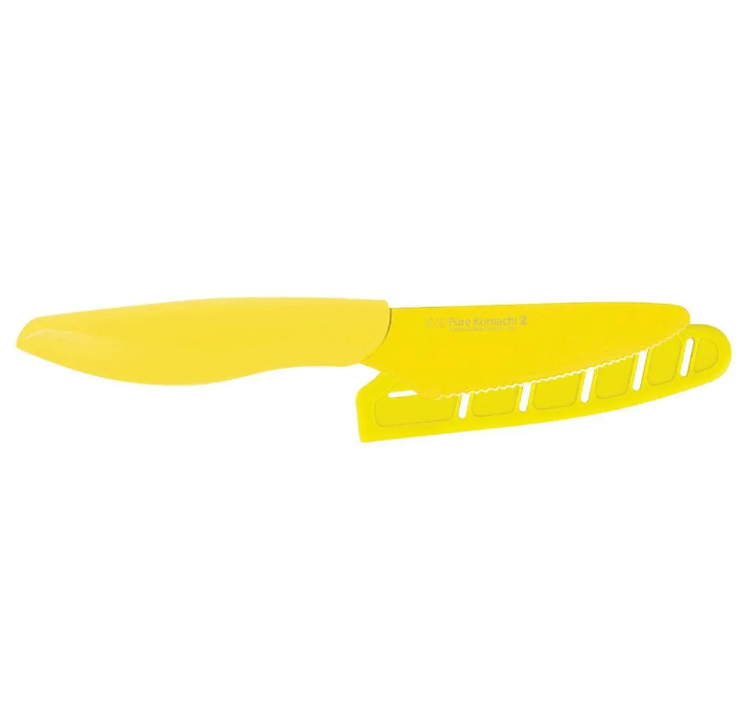 Kai Pure Komachi 2 Citrus 4″ w/Sheath (Yellow)