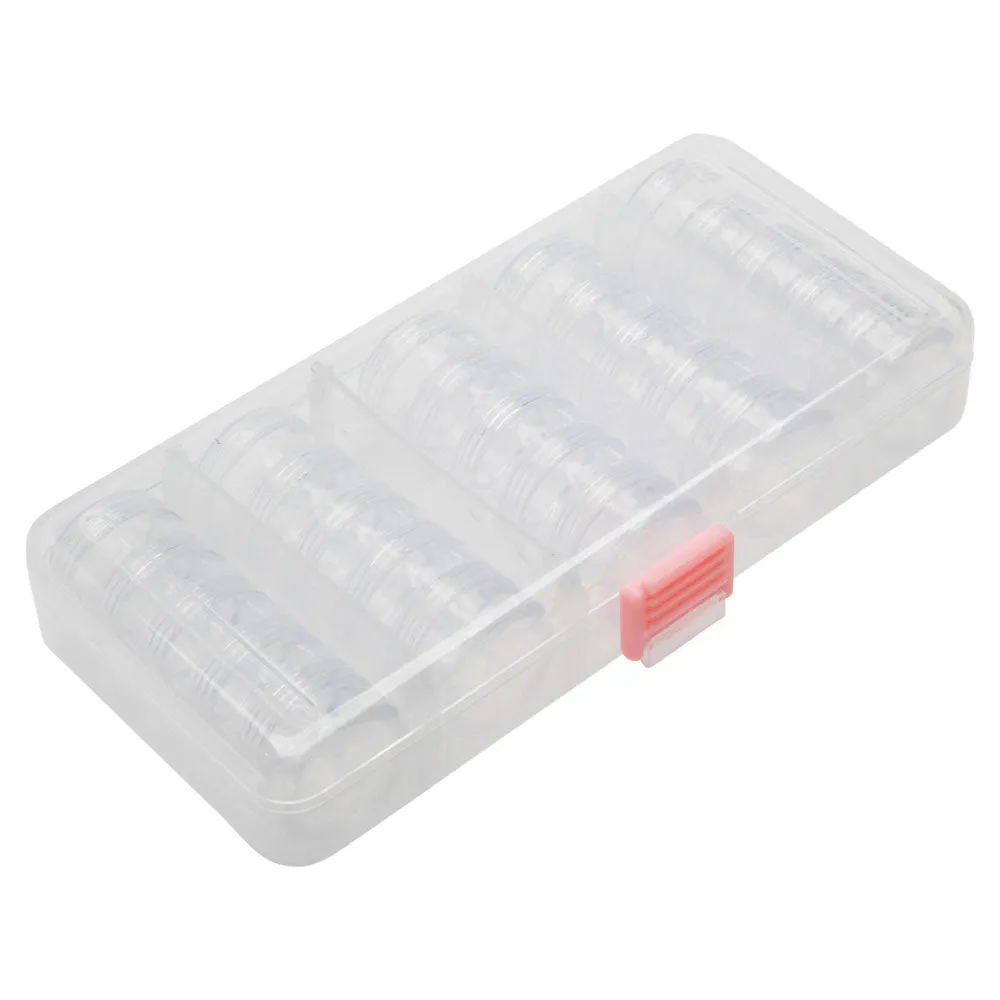 Keeper Stackers Storage Container with Round Stackable Bead Storage Containers, 25 Total