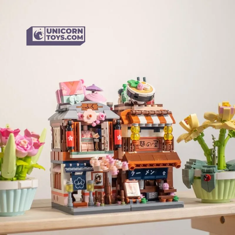 Kimono Clothing Shop | LOZ 1655 Building Bricks Mini Street Set for Ages 10 