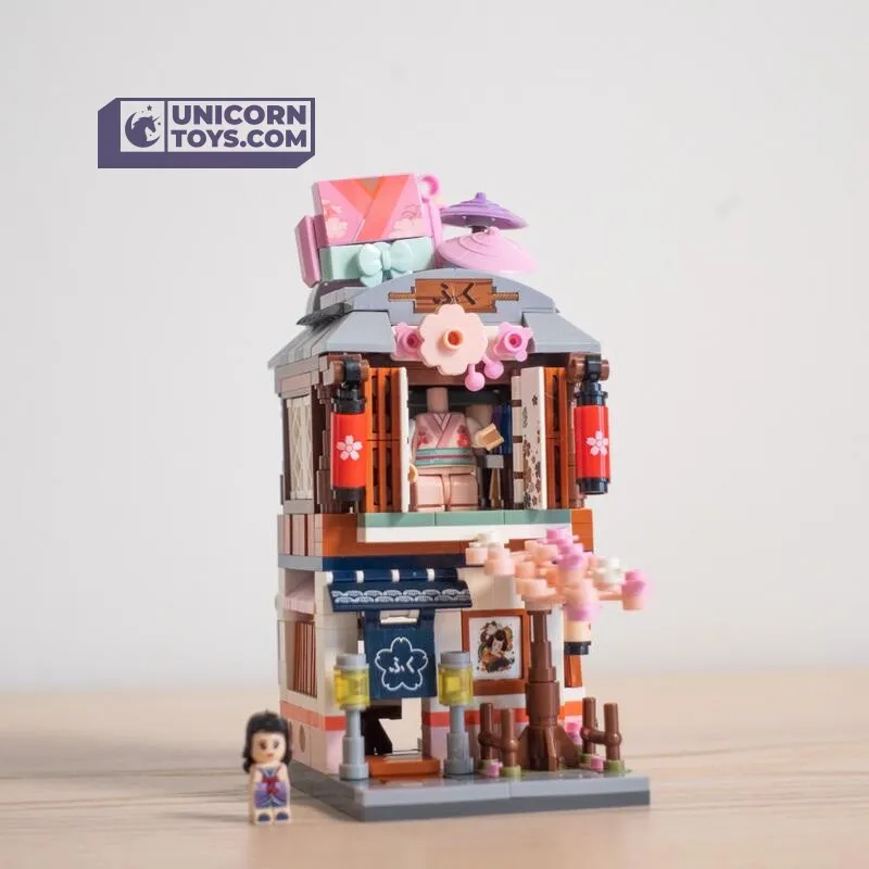 Kimono Clothing Shop | LOZ 1655 Building Bricks Mini Street Set for Ages 10 
