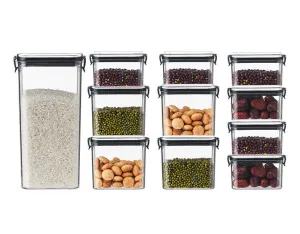Sure, here is an optimized title for your product:

Square Airtight Food Storage Containers - Premium Kitchen Organizer Canisters for Food Preservation