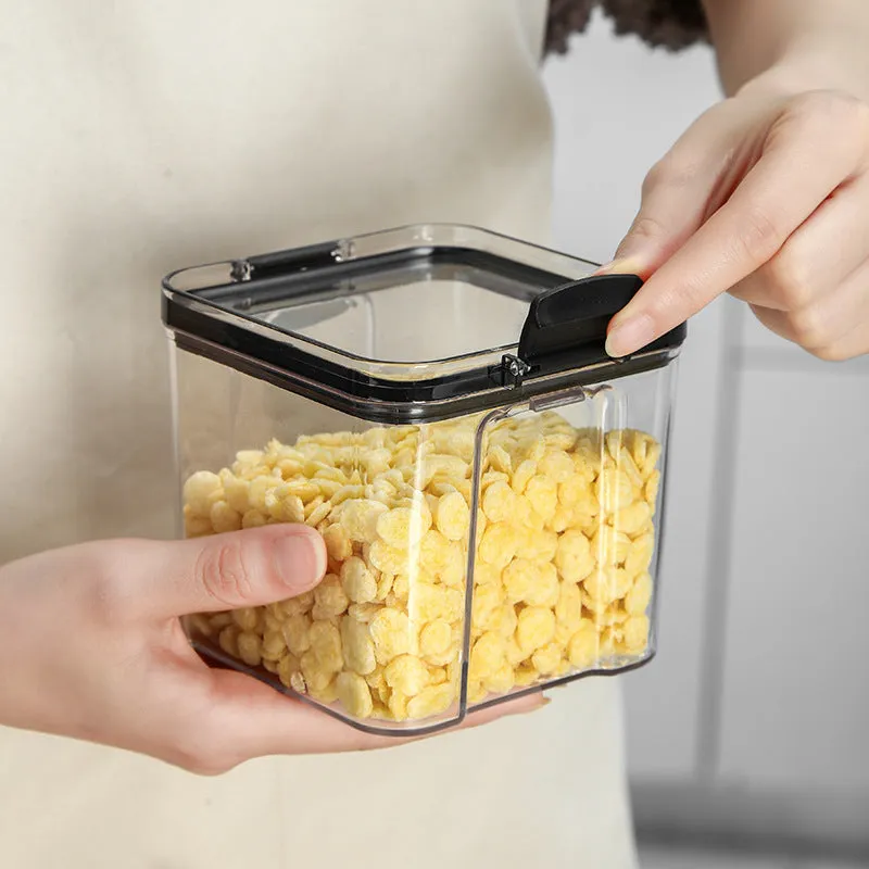 Sure, here is an optimized title for your product:

Square Airtight Food Storage Containers - Premium Kitchen Organizer Canisters for Food Preservation