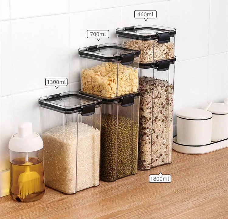 Sure, here is an optimized title for your product:

Square Airtight Food Storage Containers - Premium Kitchen Organizer Canisters for Food Preservation