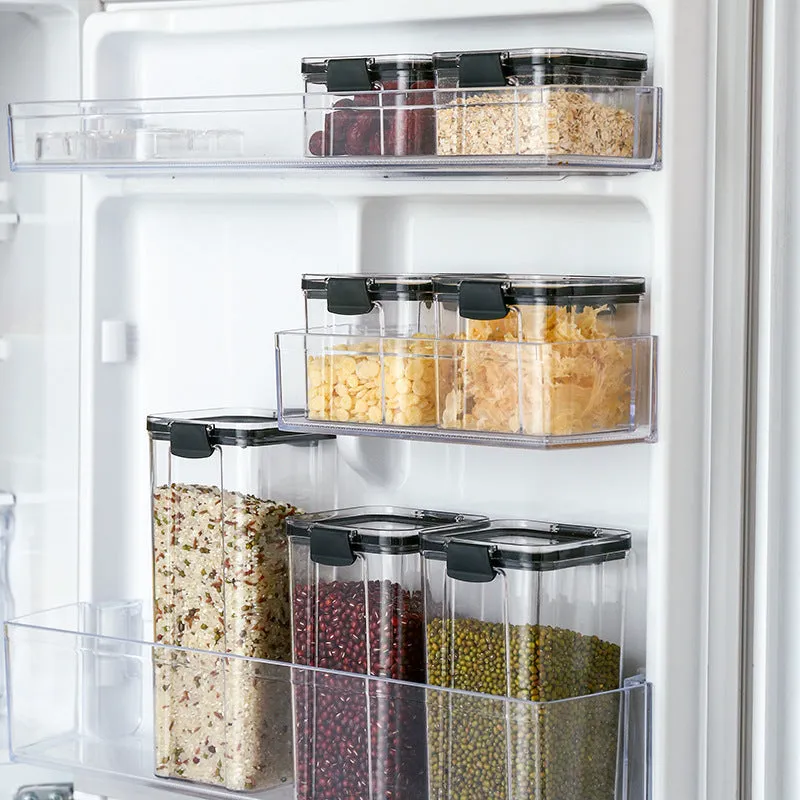 Sure, here is an optimized title for your product:

Square Airtight Food Storage Containers - Premium Kitchen Organizer Canisters for Food Preservation