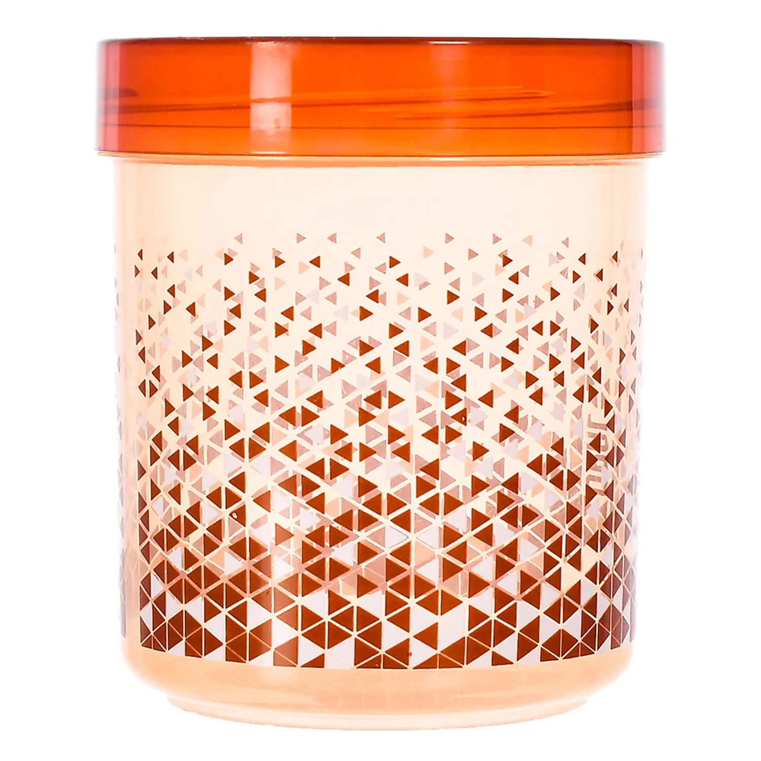 Kuber Industries Tringle Printed Multiuses BPA Free Leak Proof, Dishwasher/Freezer Safe Plastic Storage Container With Lid, 500ml & 1000ml Pack of 6 ( Brown)-46KM0548