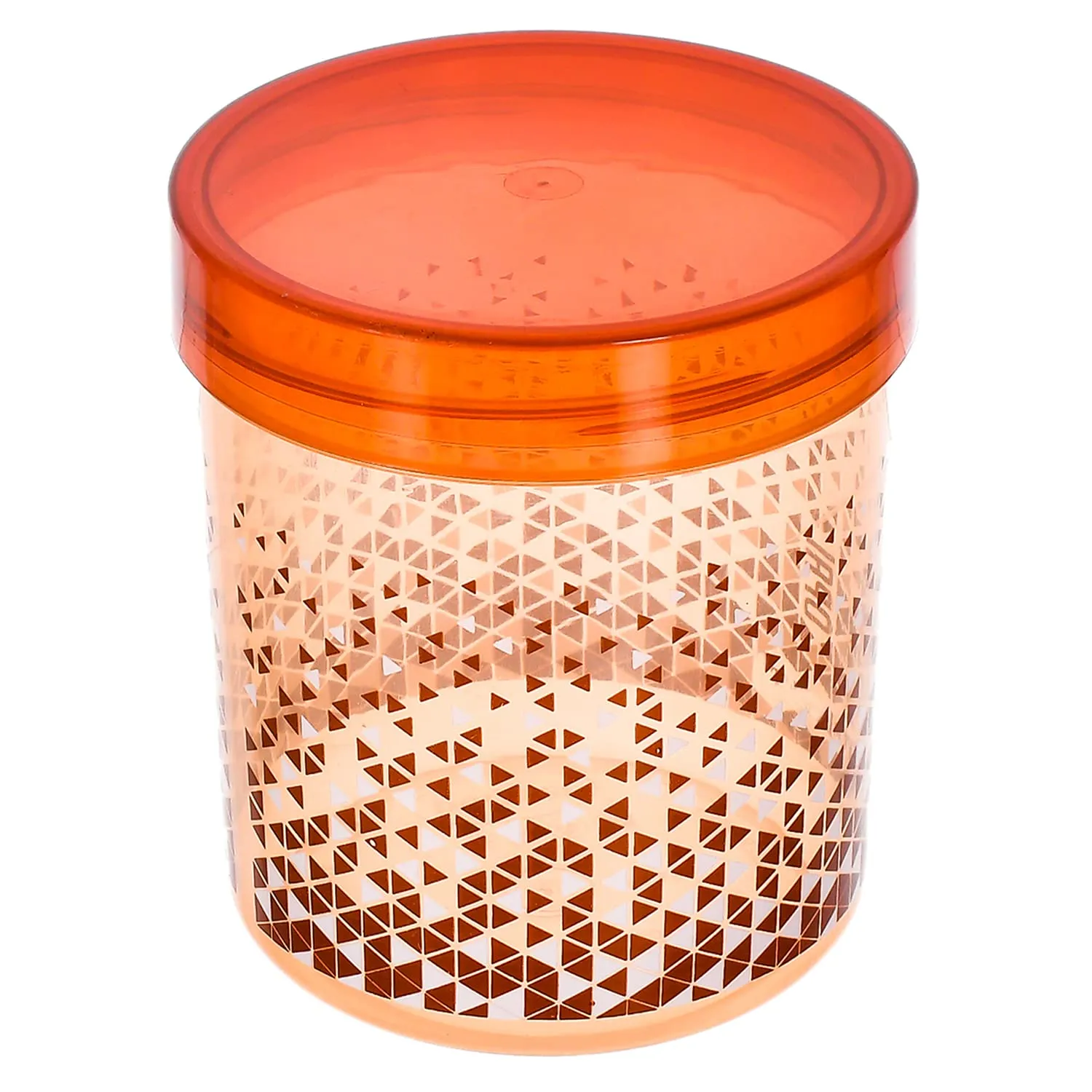 Kuber Industries Tringle Printed Multiuses BPA Free Leak Proof, Dishwasher/Freezer Safe Plastic Storage Container With Lid, 500ml & 1000ml Pack of 6 ( Brown)-46KM0548