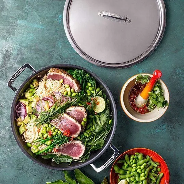 Le Creuset 3-ply Stainless Steel 30cm Non Stick Shallow Casserole