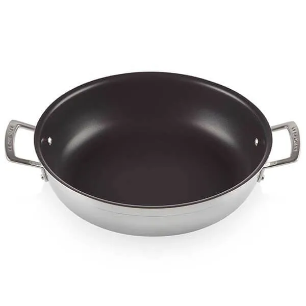 Le Creuset 3-ply Stainless Steel 30cm Non Stick Shallow Casserole