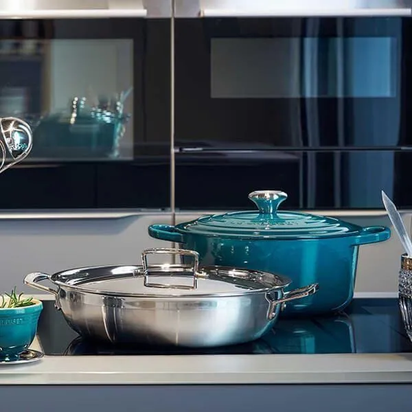 Le Creuset 3-ply Stainless Steel 30cm Non Stick Shallow Casserole