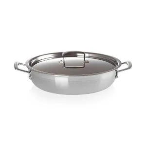 Le Creuset 3-ply Stainless Steel 30cm Non Stick Shallow Casserole