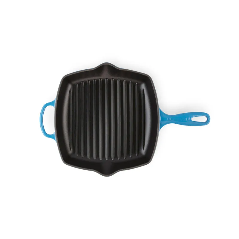 Le Creuset Signature Cast Iron Square Grillit 26cm Azure