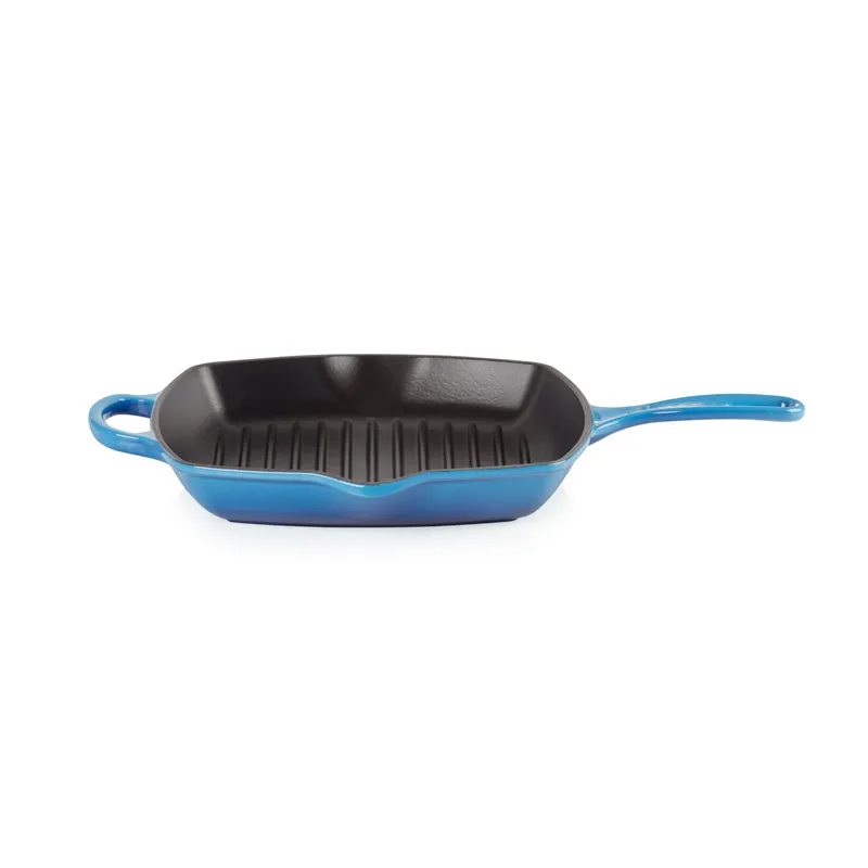 Le Creuset Signature Cast Iron Square Grillit 26cm Azure