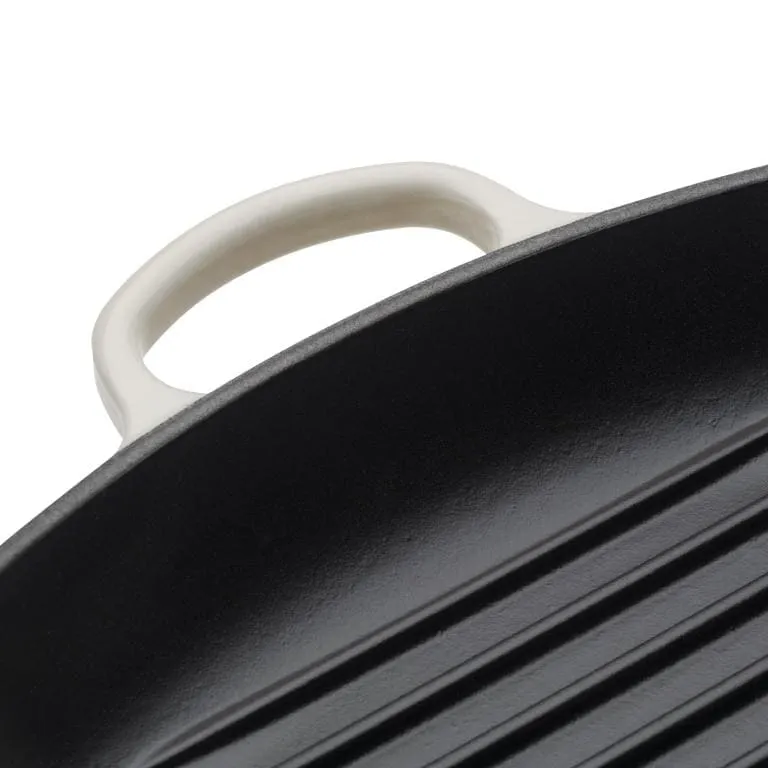 Le Creuset Signature Cast Iron Square Grillit 26cm Meringue
