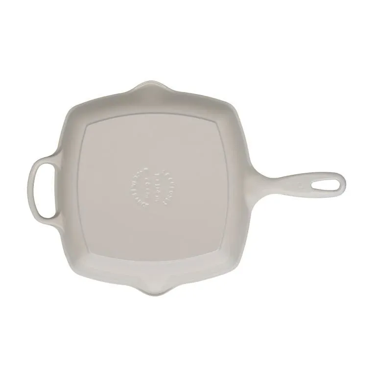 Le Creuset Signature Cast Iron Square Grillit 26cm Meringue