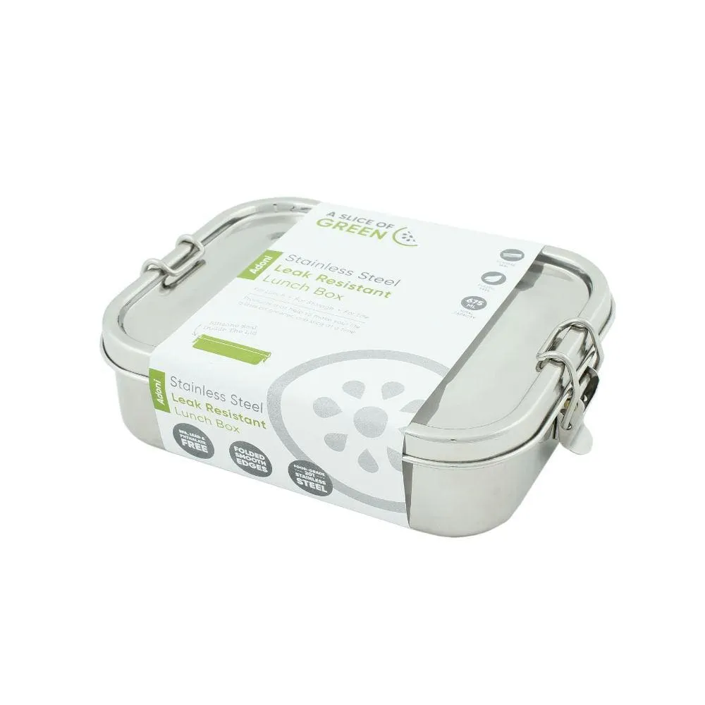 Leak Resistant Rectangle Lunch Box (Adoni) by A Slice of Green