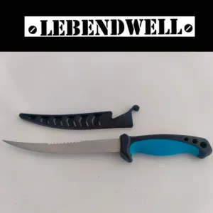 Lebendwell Sokoto Fillet / Camping Knife - 6.5 inch - Blue