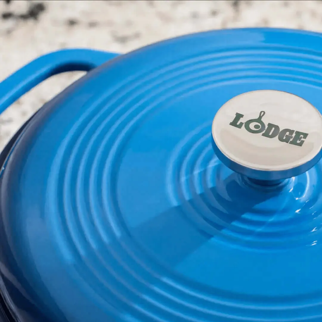 Lodge 6 Quart Enameled Cast Iron Dutch Oven - Blue