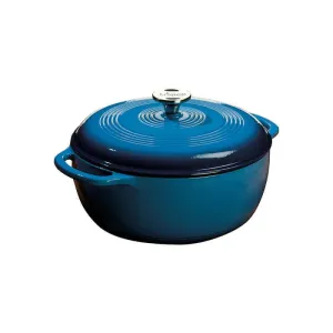 Lodge 6 Quart Enameled Cast Iron Dutch Oven - Blue