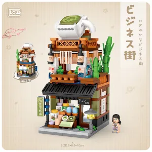 Matcha Tea Cake Shop | LOZ 1656 Building Bricks Mini Street Set for Ages 10 