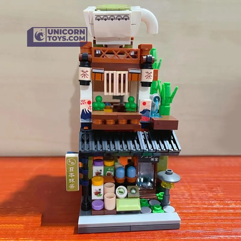 Matcha Tea Cake Shop | LOZ 1656 Building Bricks Mini Street Set for Ages 10 
