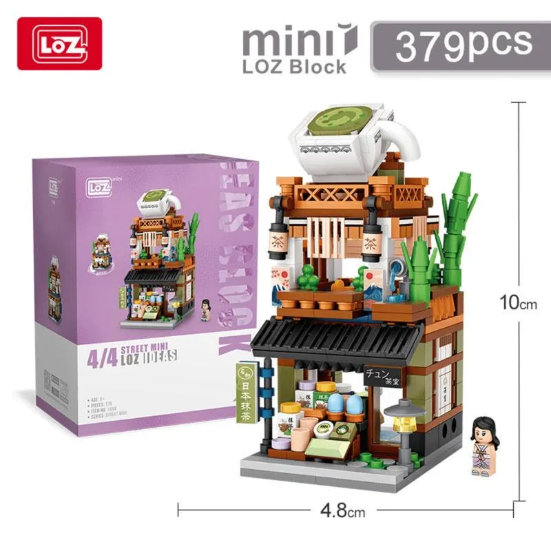 Matcha Tea Cake Shop | LOZ 1656 Building Bricks Mini Street Set for Ages 10 