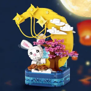 Mid-Autumn Festival Moon Rabbit Pen Holder | LOZ Mini Block Building Bricks Set Fairy Tale for Ages 10 